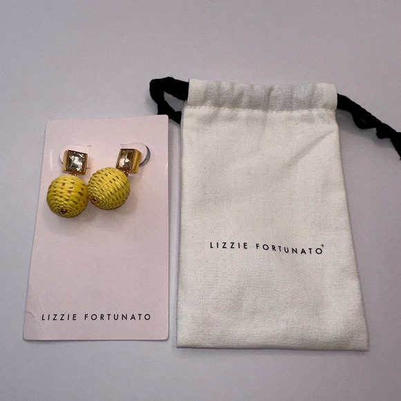 Lizzie Fortunato Paradiso Earrings Canary 18k Gold-Plated & Green Amethyst $250 - Picture 5 of 12